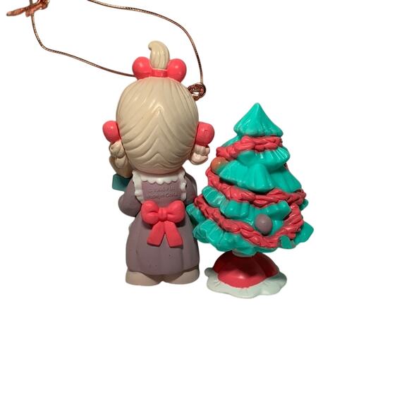 NIB Vintage Precious Moments Girl with Christmas tree 1996 - Picture 2 of 6